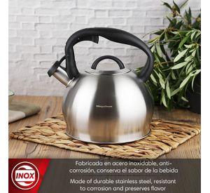 Tetera Silbadora Magefesa Silver Acero Inoxidable 3 L