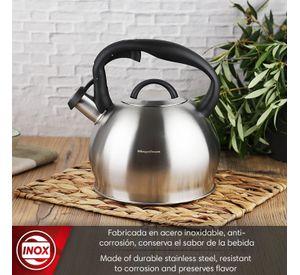 Tetera Silbadora Magefesa Silver Acero Inoxidable 3 L
