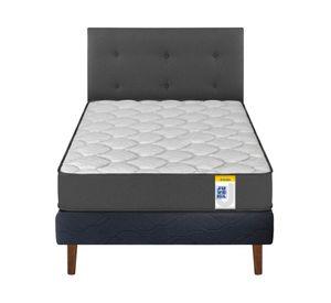 Cama europea Juvenil 1.5 plazas box + 1 respaldo Royal