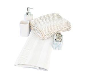Set de baño cerámica Sofia beige 17 piezas