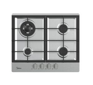 Encimera a Gas 4 Quemadores Gris 60 cm Midea
