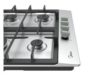 Encimera a Gas 4 Quemadores Gris 60 cm Midea