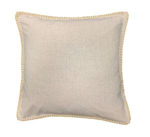 Cojín Básico borde bordado beige 45x45 cm