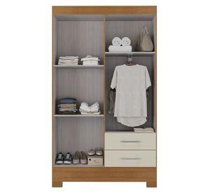 Combo Cama europea Prelude 1.5 plazas + Clóset 4 puertas + Cómoda 5 Cajones Off White CEP15R4205