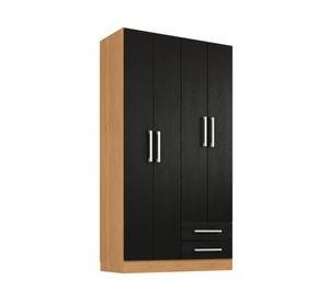 Clóset 4 puertas 7940402280 canela/negro 174.3x90.4x37.8 cm