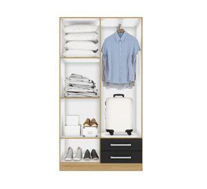 Clóset 4 puertas 7940402280 canela/negro 174.3x90.4x37.8 cm