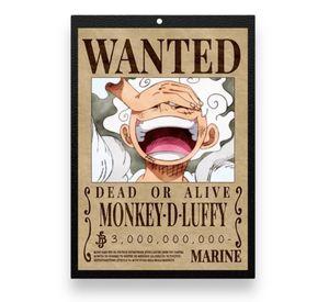 Cuadro Cartel Se Busca One Piece Mugiwara Luffy Anime Manga