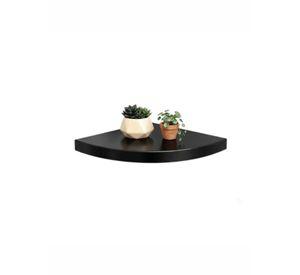 Repisa Esquinera Flotante Decorativa Negra 45cm
