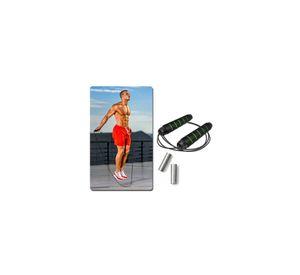 Cuerda Saltar Cardio Crossfit Deporte Verde