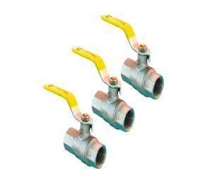 Pack X3 Llaves De Paso Bola Gas 3/8 Hi-hi Taumm Certificado