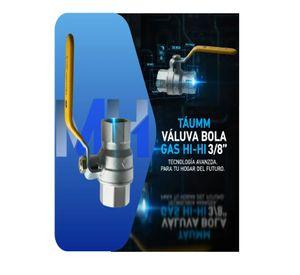 Pack X3 Llaves De Paso Bola Gas 3/8 Hi-hi Taumm Certificado