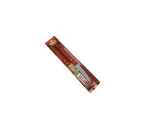 Set Asado Parrilla 2 Piezas Acero Inoxidable Madera