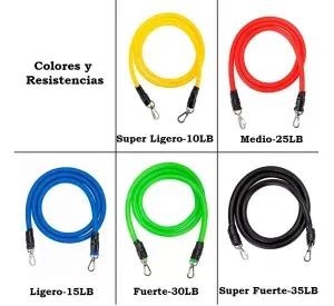 Set Bandas Elasticas 16 piezas