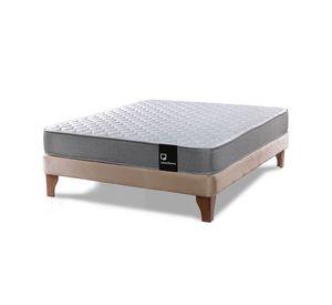 Cama Europea Zen Best Full 135x190 cm Tela Velvet Beige