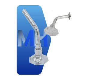 Ducha Fija Aquakit Hexagonal 100 Met lica Cabeza Y Brazo