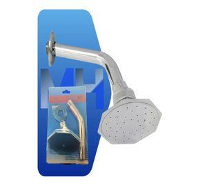 Ducha Fija Aquakit Hexagonal 100 Met lica Cabeza Y Brazo