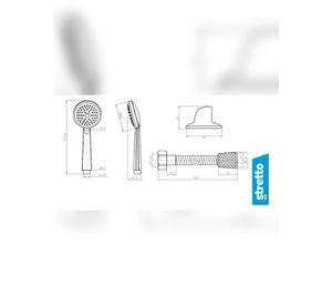 Juego de Ducha Cromado 1.5m Stretto Stella