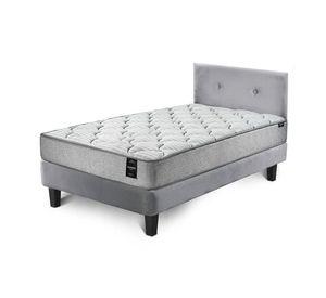 Combo Cama Cannon 1.5 Plazas Textil + Respaldo Tela Velvet