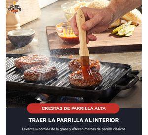 2 En 1 Plancha Churrasquera Reversible Hierro Fundido 50cm