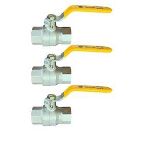 Pack X3 Llaves De Paso Gas 1/2 Hi-hi Taumm Certificadas Sec