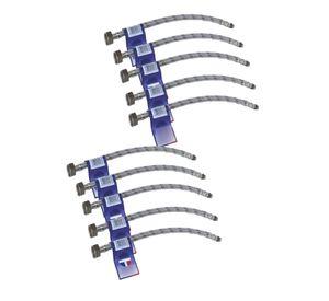 Pack X10 Flexible Monomando Hi 1/2x M10 35cm Rojo/azul Taumm