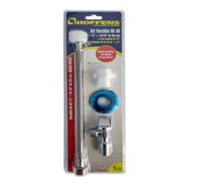 Kit Llave Angular Laton + Flexible Vinilo 30cm Wc Hoffens