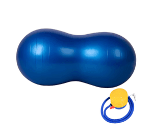 PELOTA PILATES MANÍ 90 X 45 CM + INFLADOR