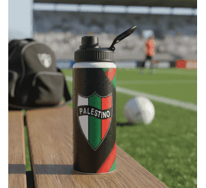 BOTELLA DE AGUA ESTAMPADA DEL CLUB PALESTINO, REGALO 1