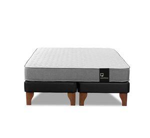 Cama Europea Zen Best 2 Plazas Colchon Resortes Base Dividida PU