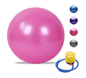 Pelota balon 75 cm pilates yoga + inflador pelotas Rosa