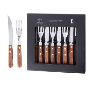 Set Parrilla 32 Piezas Cubiertos Acero Inoxidable Arthome PAR69