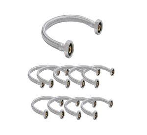 Pack 10 Flexible Agua Fria Y Caliente 1/2 Hi-hi 50 Cm Taumm