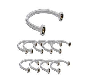 Pack 10 Flexible Agua Fria Y Caliente 1/2 Hi-hi 60 Cm Taumm