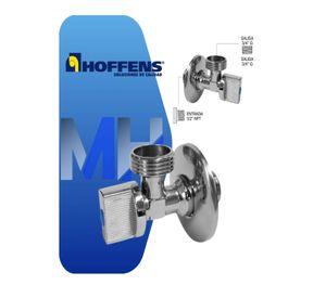 Llave Angular Lavadora 1/2 X 3/4 He Bronce Cromado Hoffens