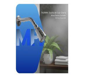 Brazos Ducha Plastico Cromada Al Muro Con Difusor Taumm X5