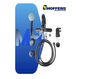 Monomando Tina Ducha Negro Mate Hoffens Allegra+kit Completo