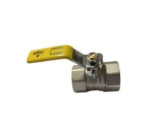 Llave De Paso Bola Bronce 1 Amarilla Itlgas Gas Y Agua