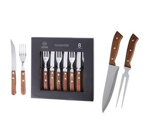 Set Parrilla 10 Piezas Acero Inoxidable Arthome PAR04