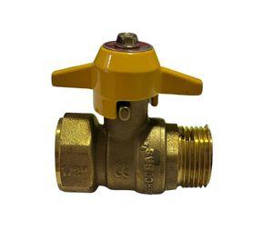 Llave De Paso Gas Certificada 1/2 Hi-he Bronce Sercogas