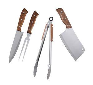 Set Parrilla 4 Piezas Acero Inoxidable Arthome PAR27