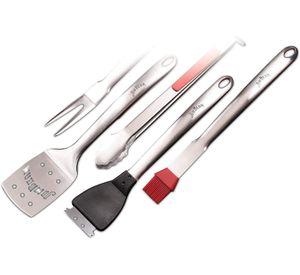 Set Parrillero 5 Piezas Acero Inoxidable Jim Beam