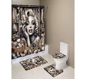 SET DE 4 PIEZAS PARA BAÑO CON ESTAMPADO 8