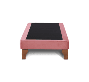Base Cama Europea Palo Rosa Felpa 2 Plaza 150X200