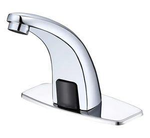 Grifo De Baño Automatico Con Sensor De Movimiento Plateado