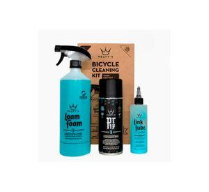 Kit Limpieza Bicicleta Espuma de Lavado, Spray de Mantencion y Lubricante Cadena Peaty's