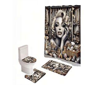 PACK DE 4 PIEZAS PARA BAÑO CON ESTAMPADO 8