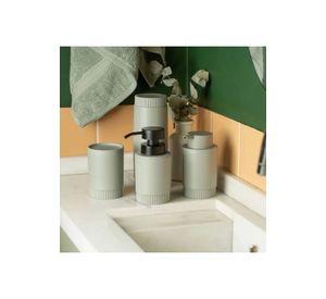 Jabonera Con Dosificador Dorica Verde Salvia C/Negro 300 Ml