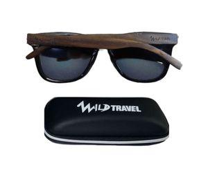 Gafas Lentes De Sol Wild Travel Bambú Uv400 Madera + Estuche Polarizados