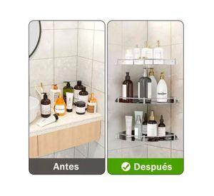Set 4 Organizador Esquinero Ducha Acero Inoxidable Repisa