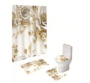 PACK DE 4 PIEZAS PARA BAÑO CON ESTAMPADO 5